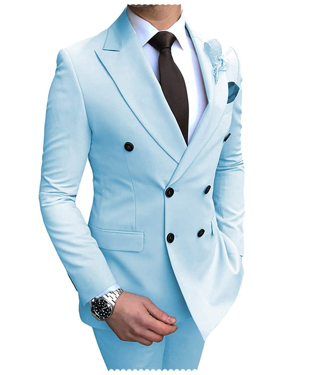 Slim Fit Casual Suit Set