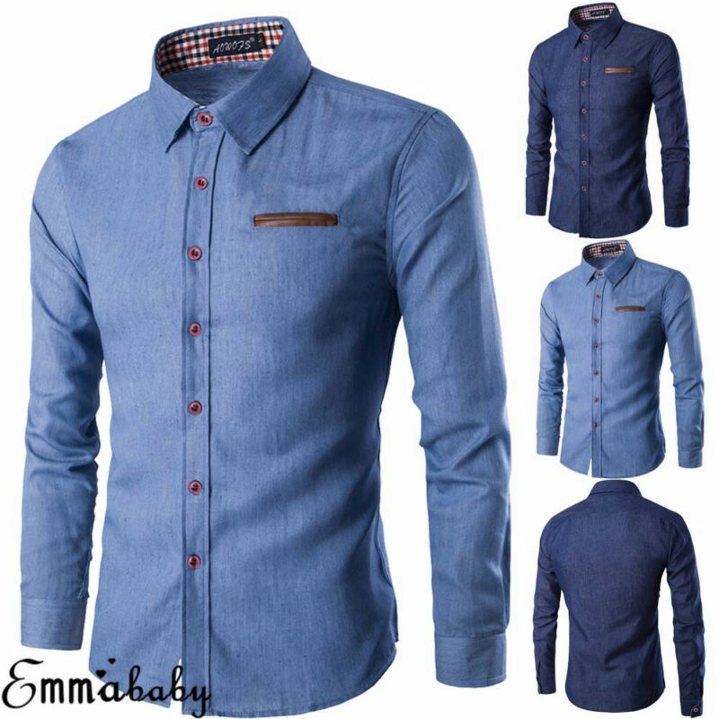 Denim Long Sleeves Jeans T Shirts