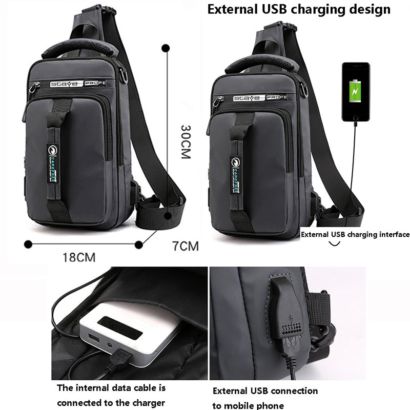 Multifunction USB Shoulder Bag