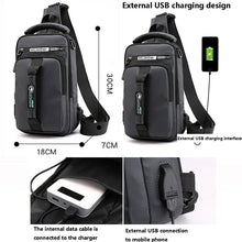 Load image into Gallery viewer, Multifunction USB Shoulder Bag

