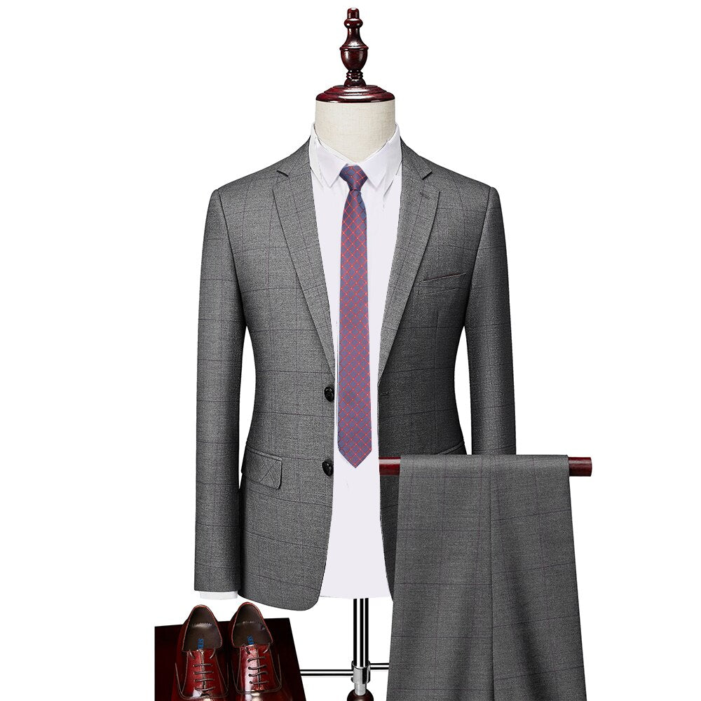 Plaid Retro Suit Set