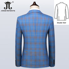 Load image into Gallery viewer, Business Blue Plaid Suit
