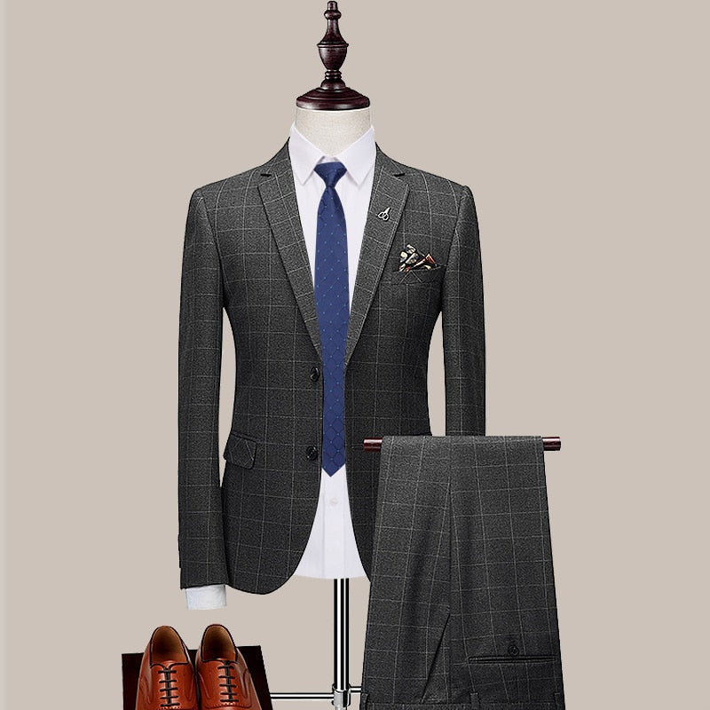 Plaid Retro Suit Set