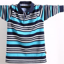 Load image into Gallery viewer, Men&#39;s Long Sleeved Striped Polo Shirt

