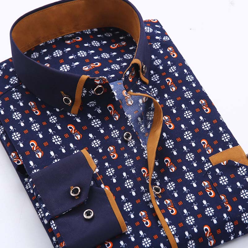 Men's Turn-Down Collar Slim Fit Shirt