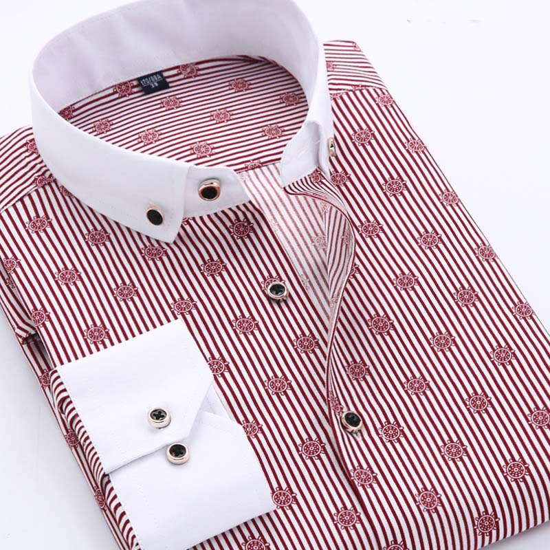 Men's Turn-Down Collar Slim Fit Shirt