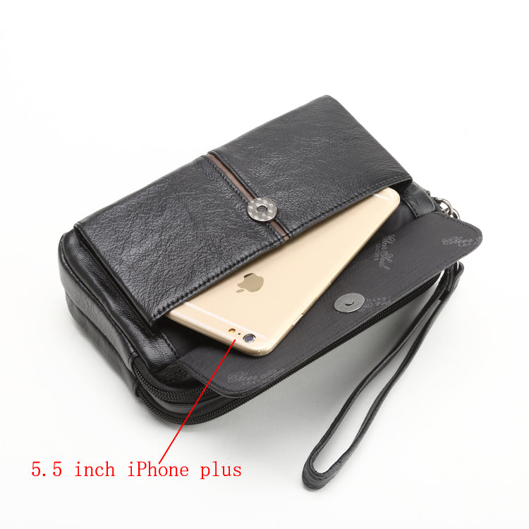 Men's Genuine Leather Clutch Bag