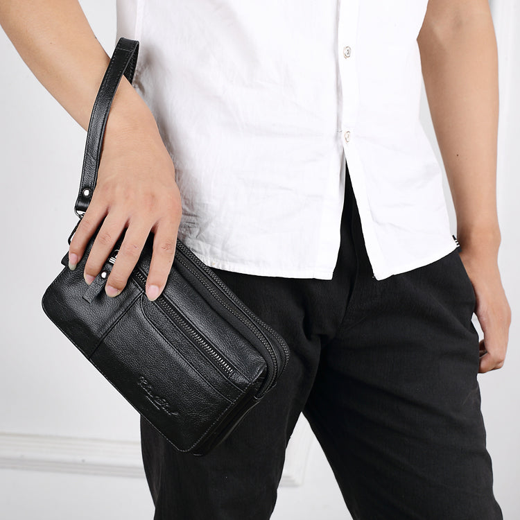 Men's Genuine Leather Clutch Bag