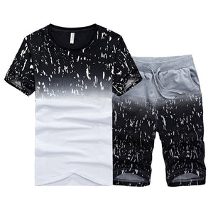 Mens Summer Tracksuit 2020 Men Clothing Sportswear Set Fitness Fashion 2 Piece Sets
