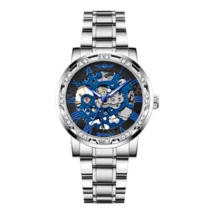Men’s Elegant  Transparent Hands Gear Movement Retro Mechanical Skeleton Wrist Watches