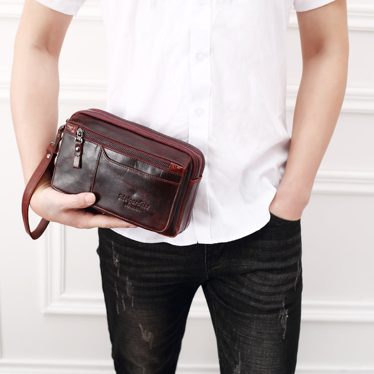 Men's Genuine Leather Clutch Bag