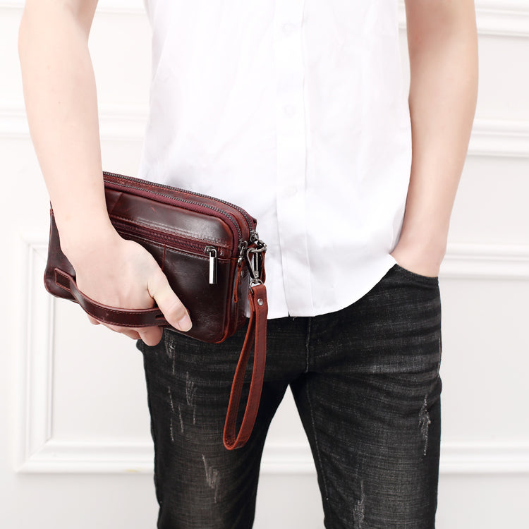 Men's Genuine Leather Clutch Bag