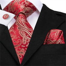 Load image into Gallery viewer, Sam  100% Silk Luxury Floral Suit Accessory Set
