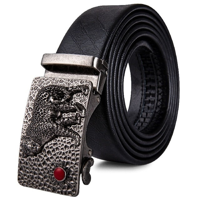 Trey Luxury Genuine Leather Automatic Buckle Belt