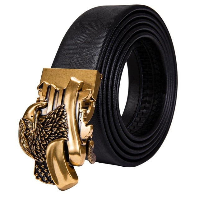 Trey Luxury Genuine Leather Automatic Buckle Belt