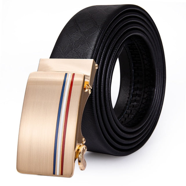 Trey Luxury Genuine Leather Automatic Buckle Belt