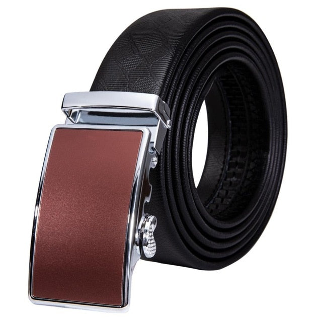 Trey Luxury Genuine Leather Automatic Buckle Belt