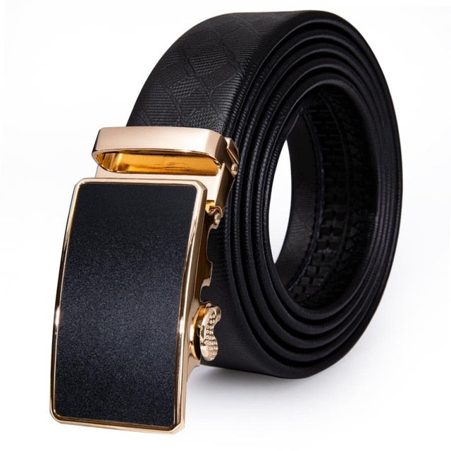 Trey Luxury Genuine Leather Automatic Buckle Belt