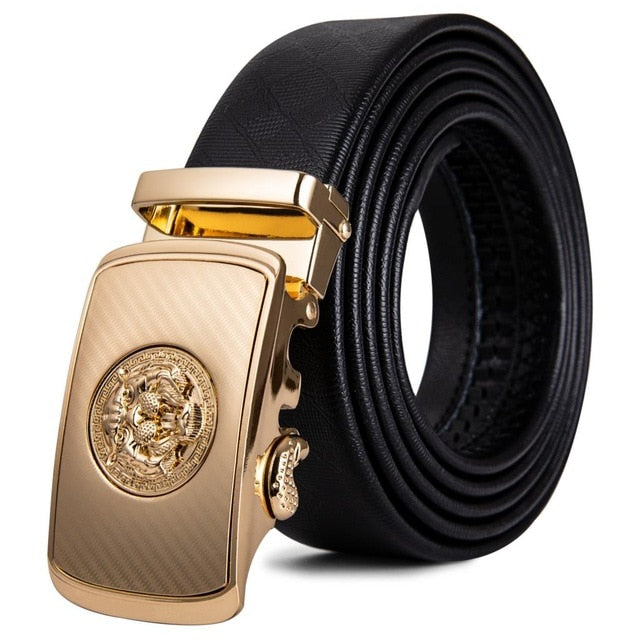 Trey Luxury Genuine Leather Automatic Buckle Belt