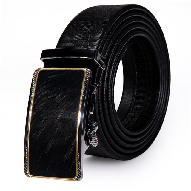 Trey Luxury Genuine Leather Automatic Buckle Belt