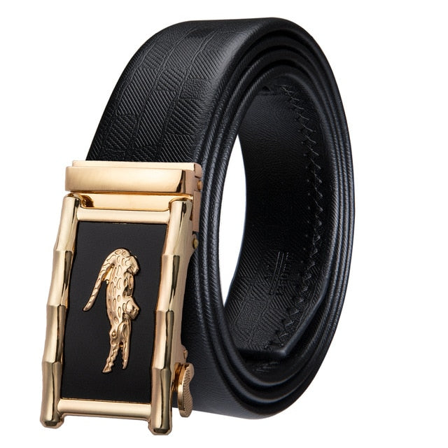 Trey Luxury Genuine Leather Automatic Buckle Belt