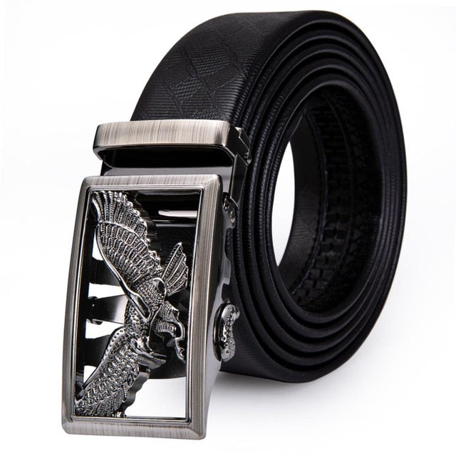 Trey Luxury Genuine Leather Automatic Buckle Belt