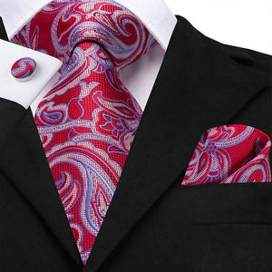 Sam  100% Silk Luxury Floral Suit Accessory Set