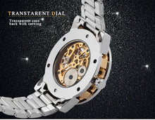 Load image into Gallery viewer, Men’s Elegant  Transparent Hands Gear Movement Retro Mechanical Skeleton Wrist Watches
