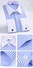 Load image into Gallery viewer, Men&#39;s Formal Luxury Striped Cufflinks Shirt
