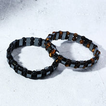 Load image into Gallery viewer, Ossy Double Hematite Tiger&#39;s Eye Bracelets
