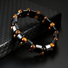 Load image into Gallery viewer, Ossy Double Hematite Tiger&#39;s Eye Bracelets
