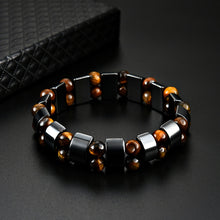 Load image into Gallery viewer, Ossy Double Hematite Tiger&#39;s Eye Bracelets
