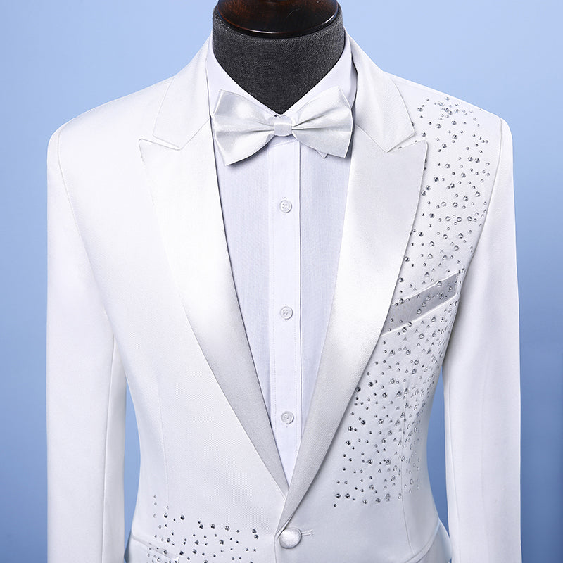 Men's Formal Slim Fit Crystals Blazer