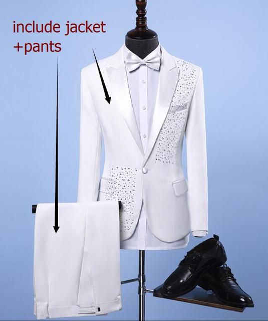 Men's Formal Slim Fit Crystals Blazer