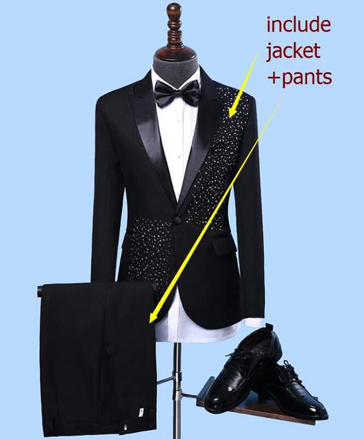 Men's Formal Slim Fit Crystals Blazer