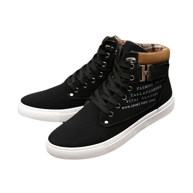 Men Casual High Ankle Canvas Shoes