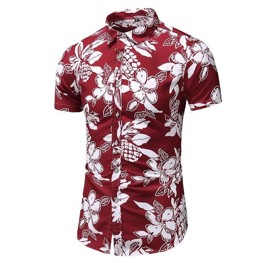 StylishEase™ - Men's Casual Floral Slim Fit Shirt