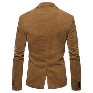 Vinson Casual Corduroy Slim Suit Jacket