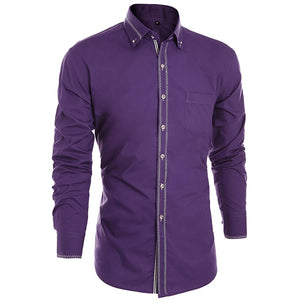 Men's Business Solid Casual Shirt