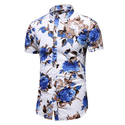 StylishEase™ - Men's Casual Floral Slim Fit Shirt