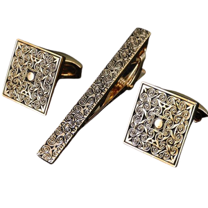 Deniz Cufflinks-Necktie Clip Set