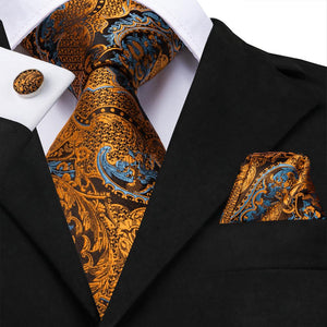 Sam  100% Silk Luxury Floral Suit Accessory Set