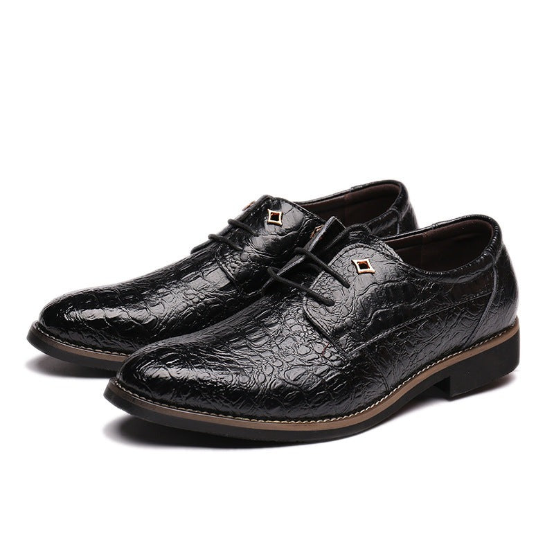 Gerrell Genuine Leather Crocodile Shoes