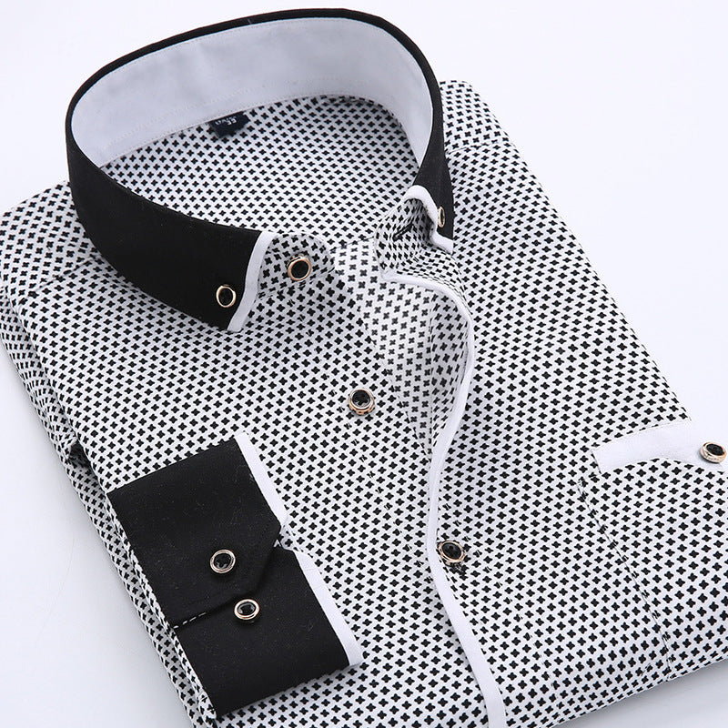 Men's Turn-Down Collar Slim Fit Shirt