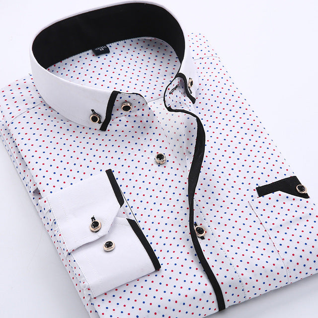 Men's Turn-Down Collar Slim Fit Shirt