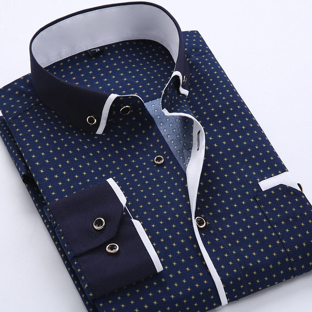 Men's Turn-Down Collar Slim Fit Shirt