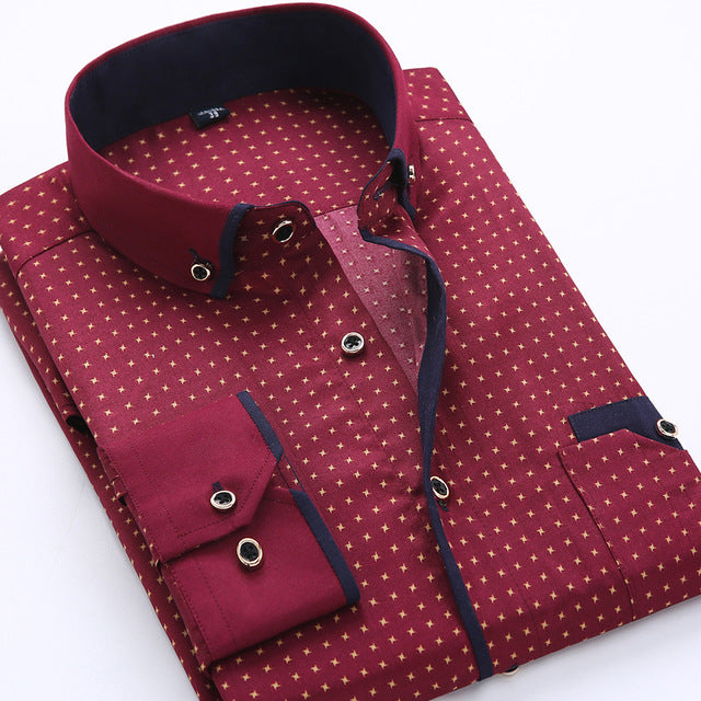 Men's Turn-Down Collar Slim Fit Shirt