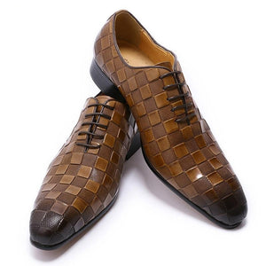 Gale Leather Check Oxford Shoe