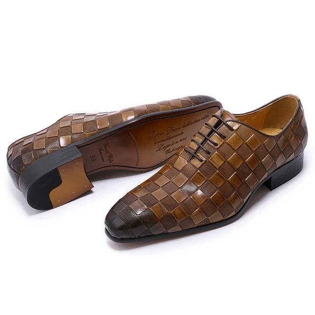 Gale Leather Check Oxford Shoe