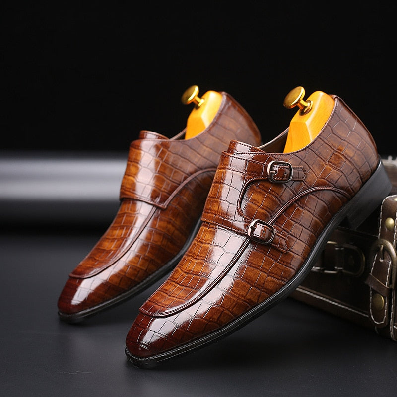 Octavian Crocodile Pattern Leather Shoe